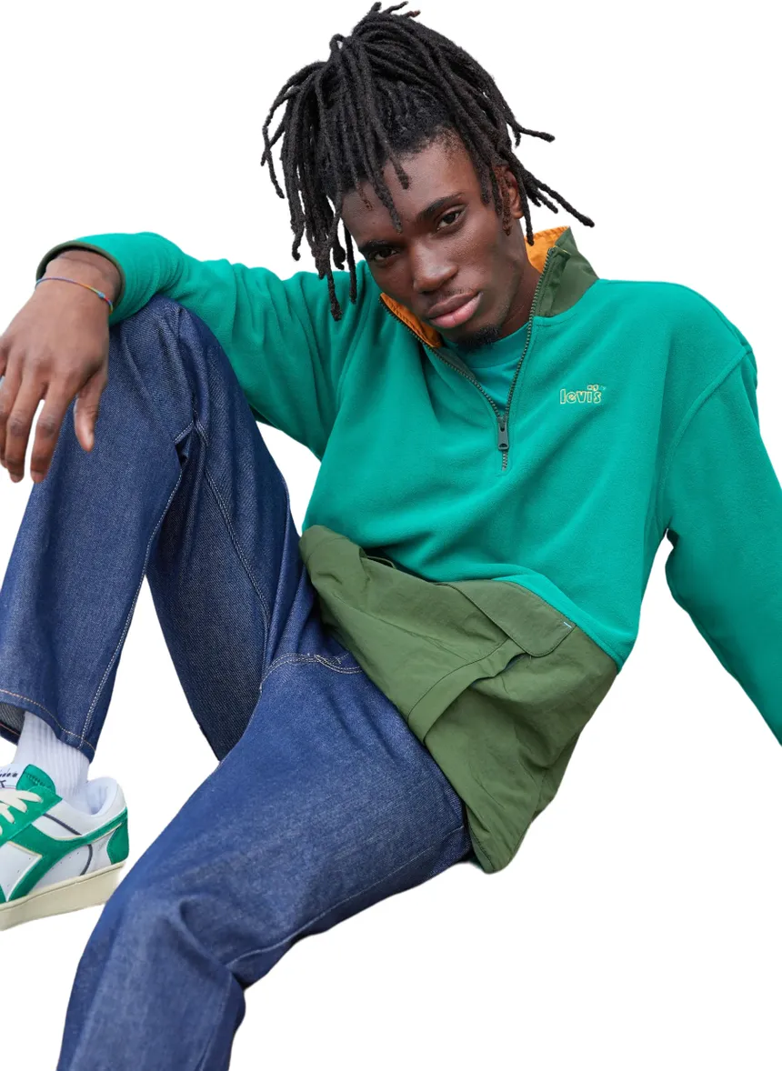 メンズウェア 8G UTILITY PULLOVER JACKET L 8gshoot Свитшот Levis Men Quarter Zip Polar Fleece Sweatshirt (35978-0008